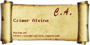 Czimer Alvina névjegykártya